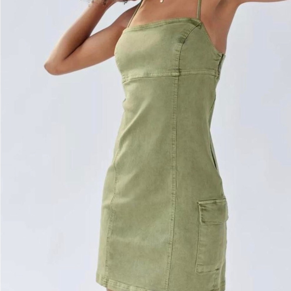 NWT Urban Outfitters Mini Dress Denim Style Summer Boho Earthy Women's S